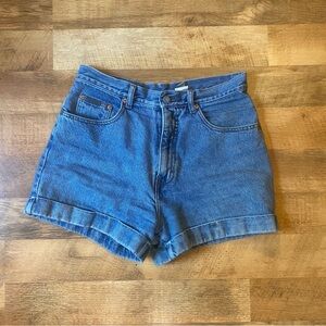 Calvin Klein Jeans Blue Jean Shorts High-Waisted Cuffed